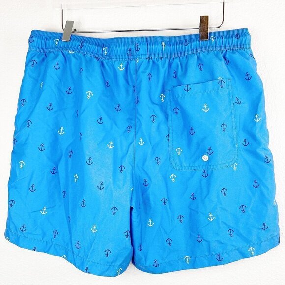 Amazon Essentials Men's 7" Quick-Dry Swim Trunk Blue Anchors Size XL - Picture 6 of 7